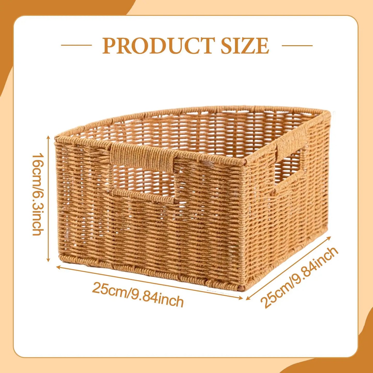 Woven Storage Basket with Lid