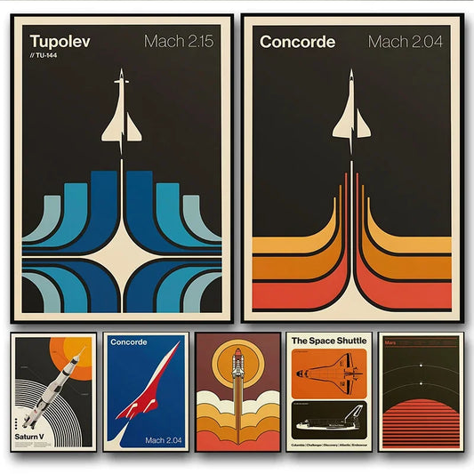 Minimalist Supersonic Jet Canvas Wall Print