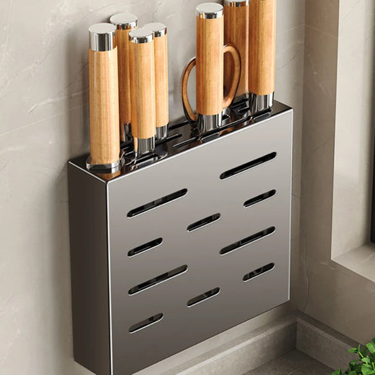 Wall-Mounted Knife and Utensil Organizer
