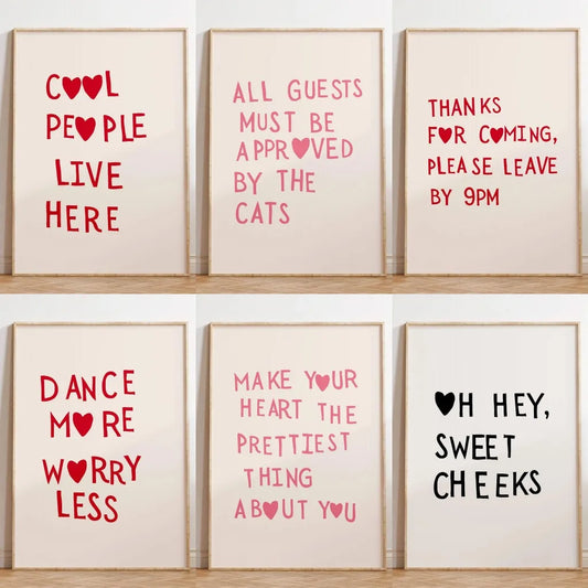 Minimalist Heart Quote Typography Poster