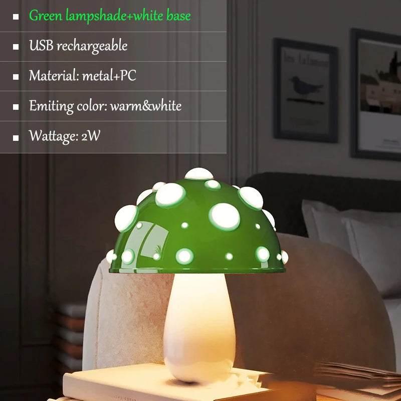 Mushroom Table Lamp with Touch Dimming 4