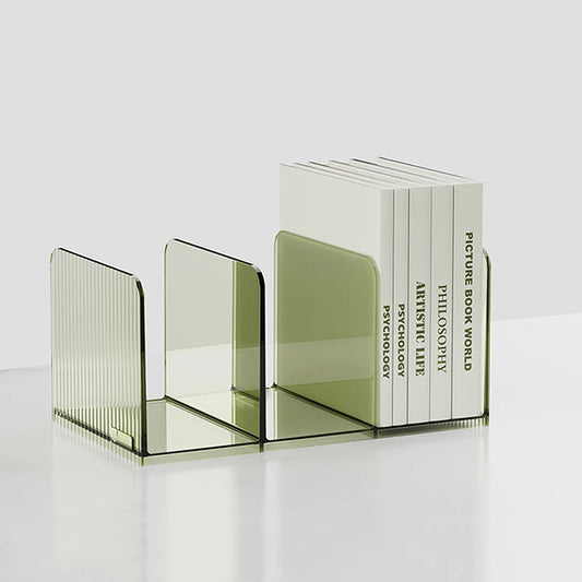 Clear Desktop Bookends for Books and Files