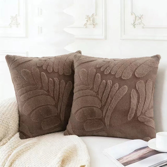 Plush Faux Fur Pillow Cover - Woven