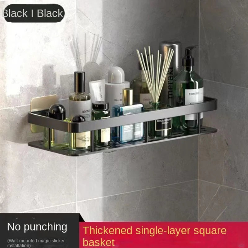 No-Drill Corner Shower Shelf Organizer - Wall-Mounted