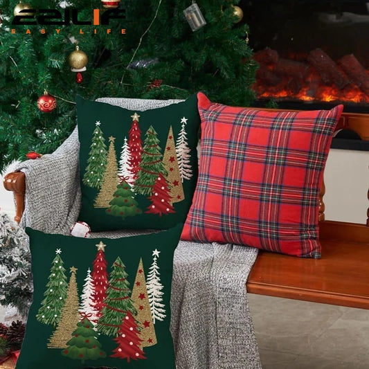 Plaid Stripe Decorative Cushion Cover - 45x45cm