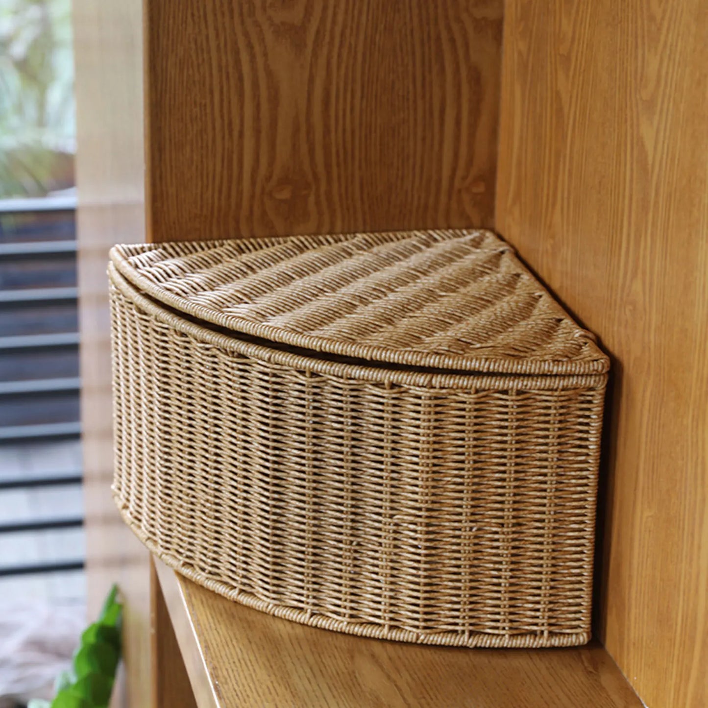 Woven Storage Basket with Lid
