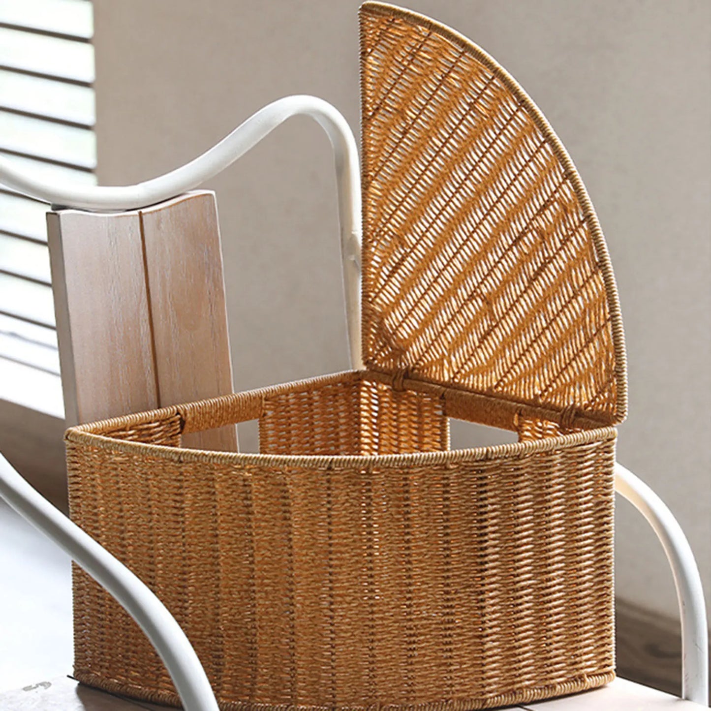 Woven Storage Basket with Lid