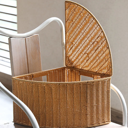 Woven Storage Basket with Lid