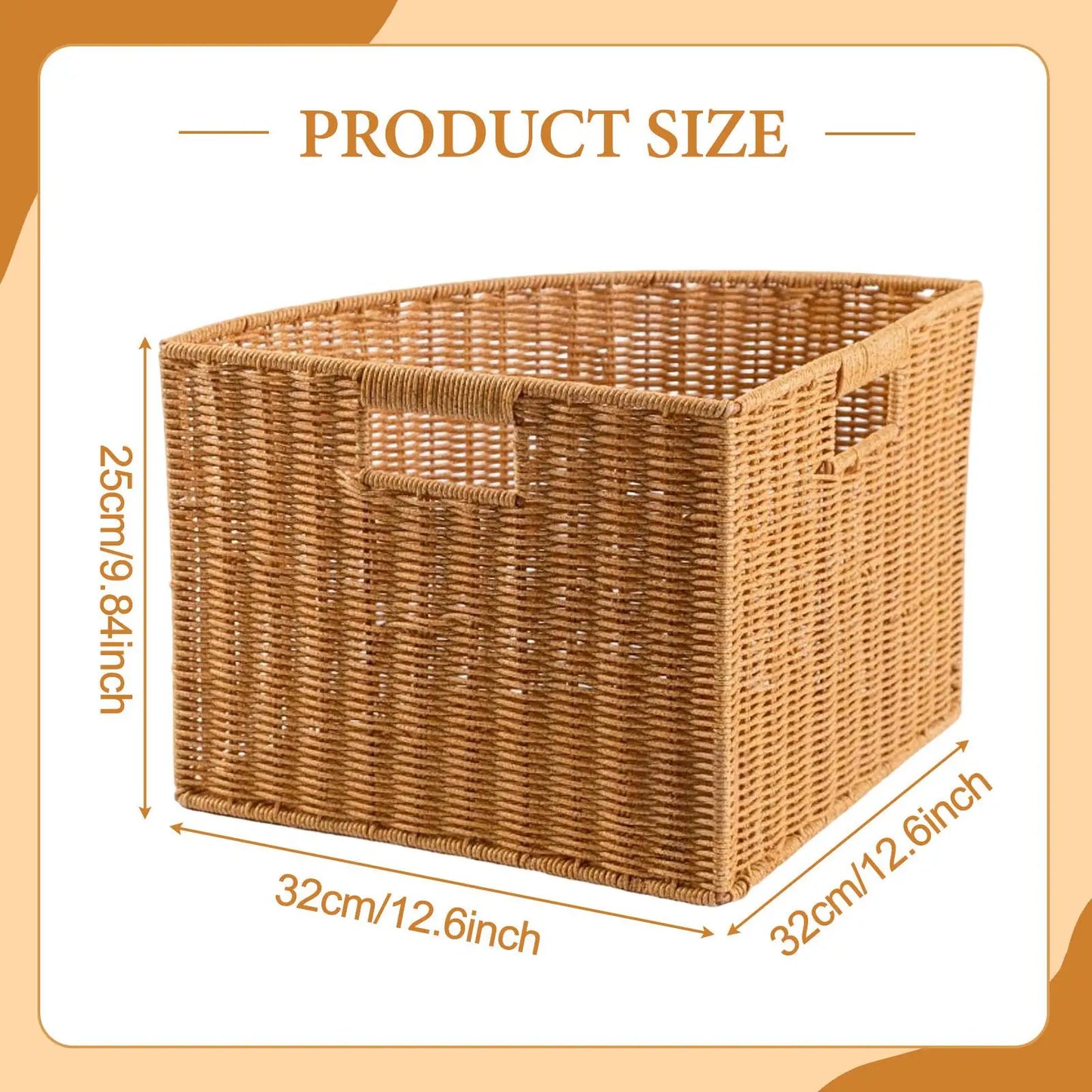 Woven Storage Basket with Lid