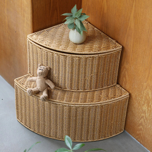 Woven Storage Basket with Lid