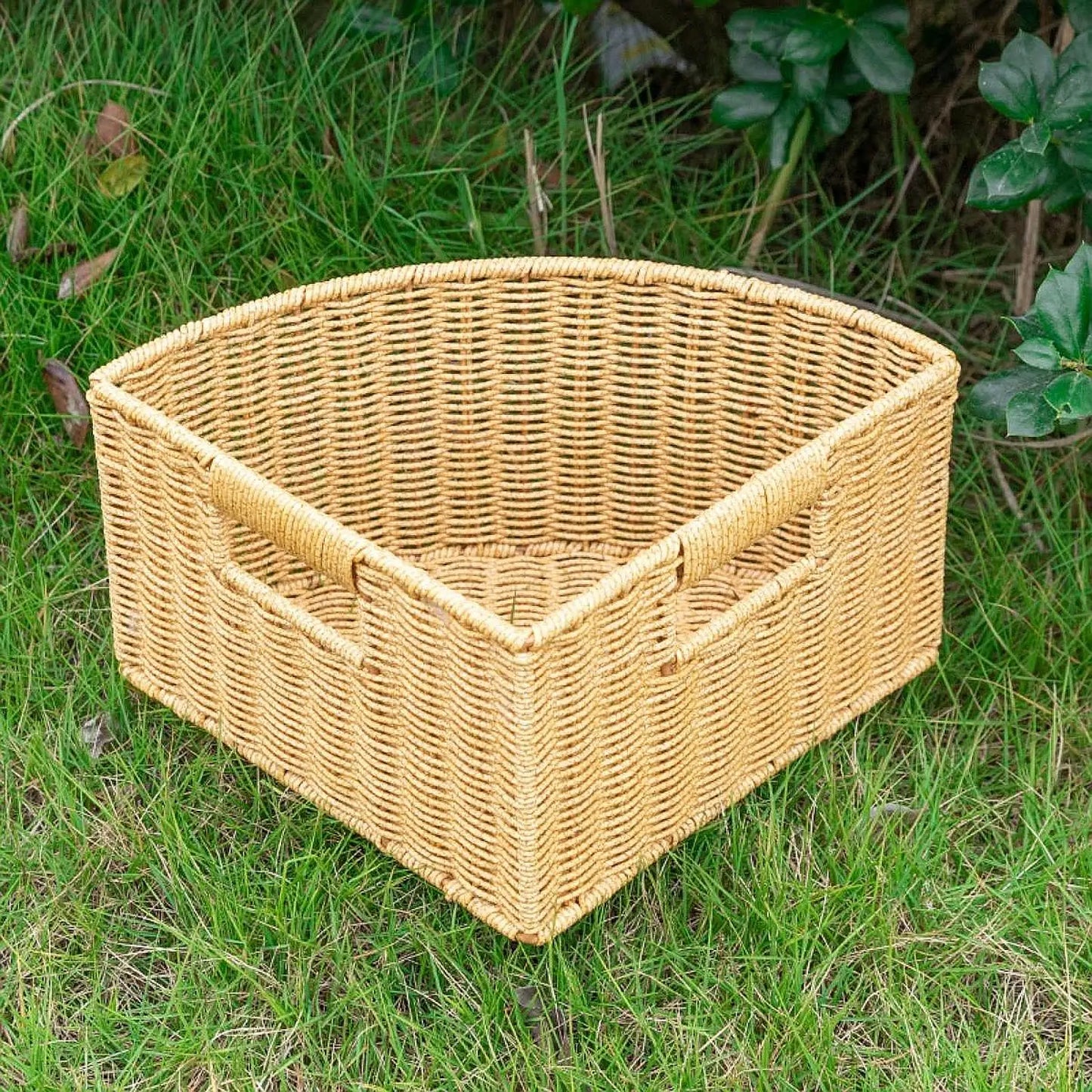 Woven Storage Basket with Lid