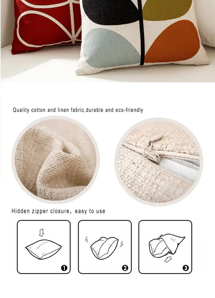 Floral Decorative Cushion Cover - 45x45cm