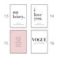 Minimalist Pink Aesthetic Canvas Wall Print