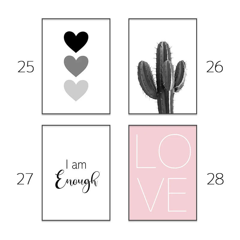 Minimalist Pink Aesthetic Canvas Wall Print