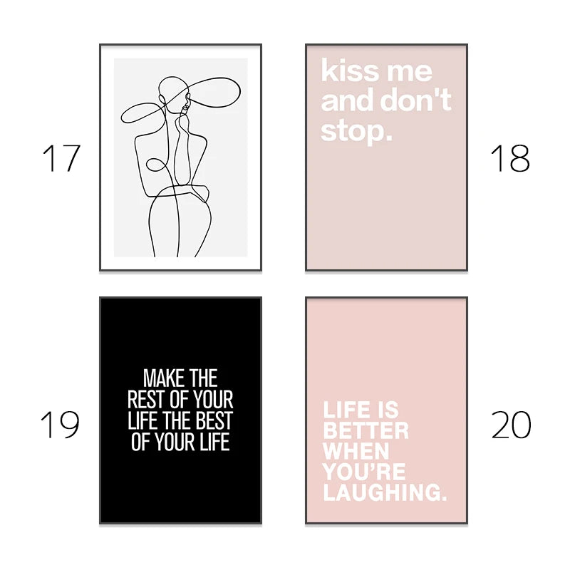 Minimalist Pink Aesthetic Canvas Wall Print