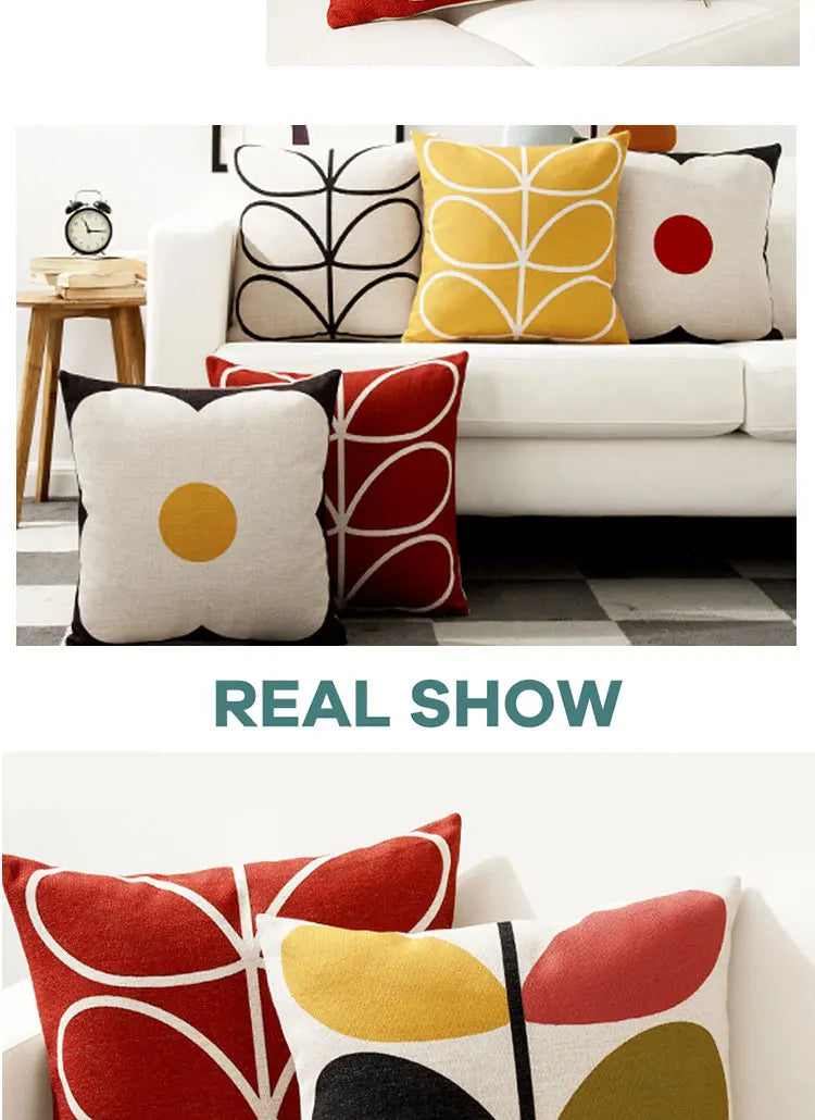 Floral Decorative Cushion Cover - 45x45cm