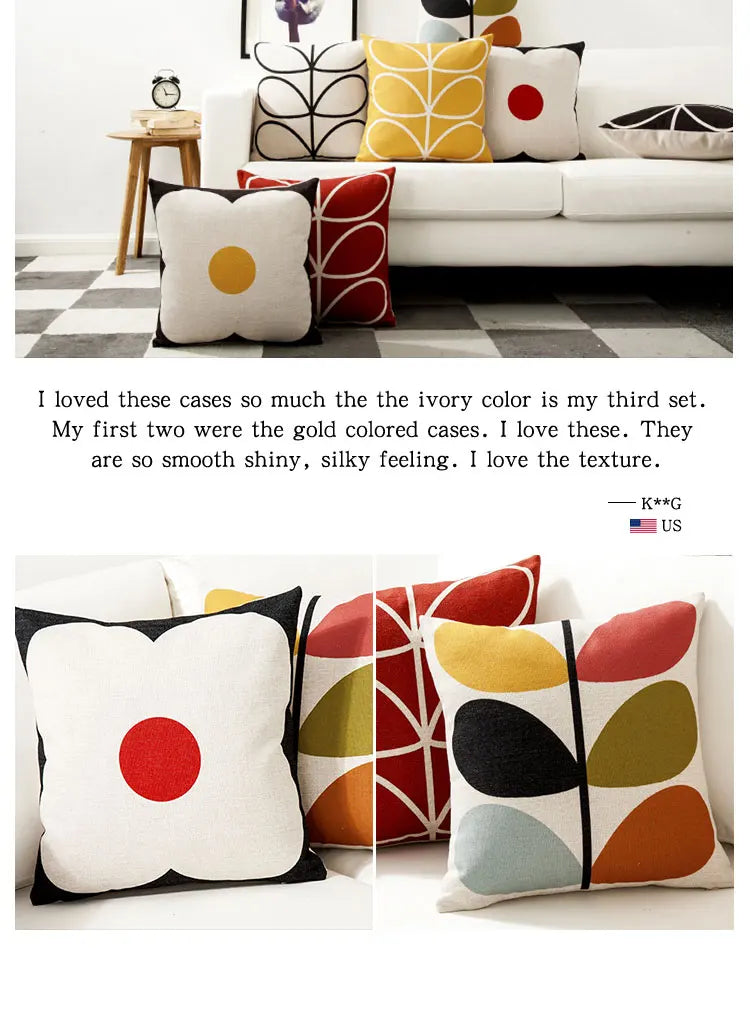 Floral Decorative Cushion Cover - 45x45cm