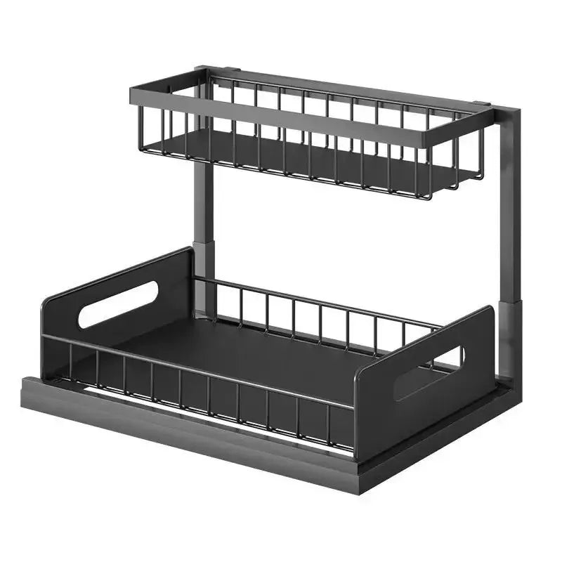 Sliding Under-Sink Organizer Rack