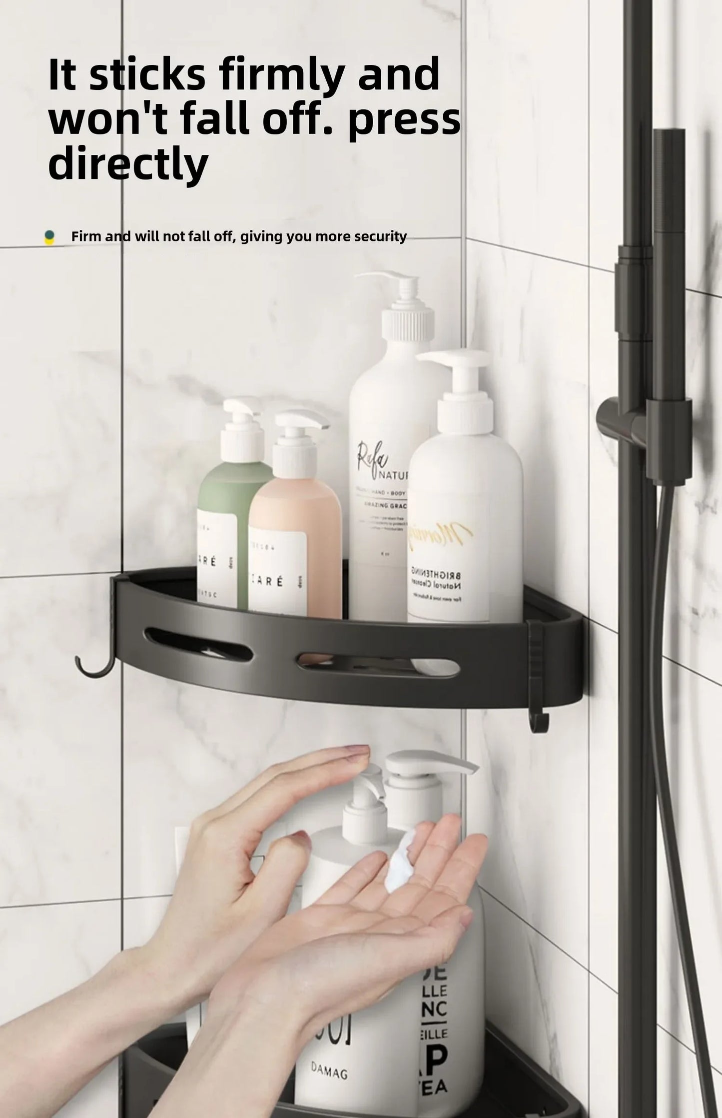No-Drill Corner Shower Shelf Organizer