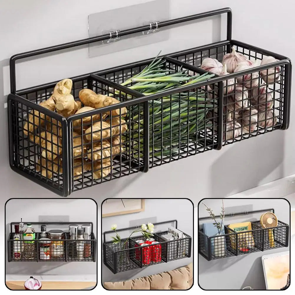 Wall-Mounted Kitchen Storage Basket