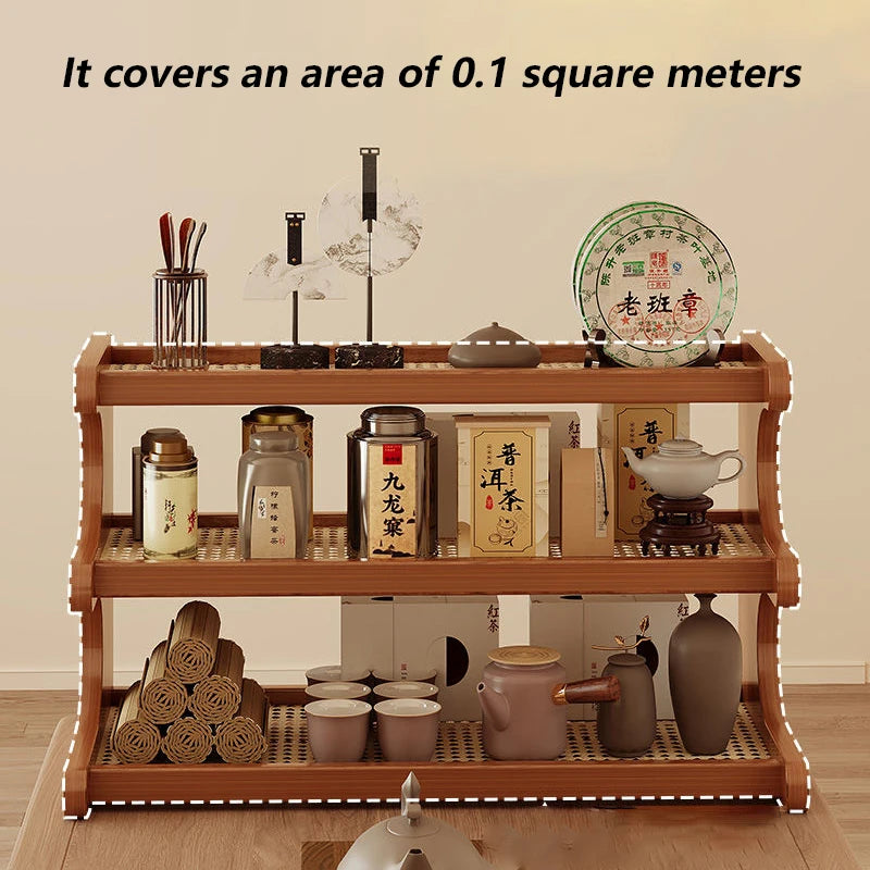 Bamboo Corner Bookcase for Home Storage and Display