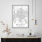 Minimalist Decorative Wall Map Wall Print