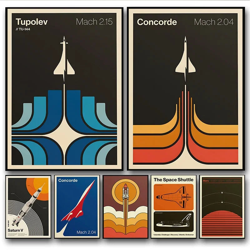 Minimalist Supersonic Jet Canvas Wall Print