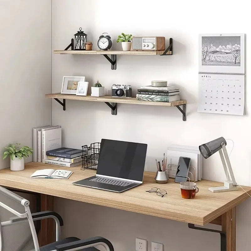 Wood Floating Wall Shelf for Display and Storage