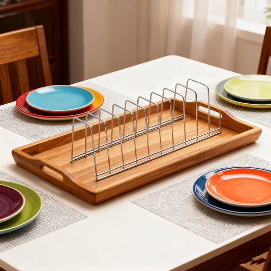 Dish Drying Rack with Drainage Storage
