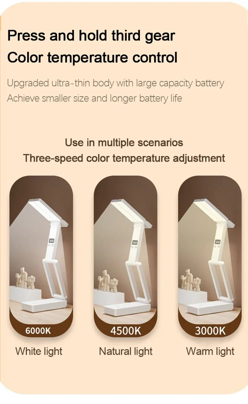 Foldable LED Reading Lamp with USB Charging - Foldable