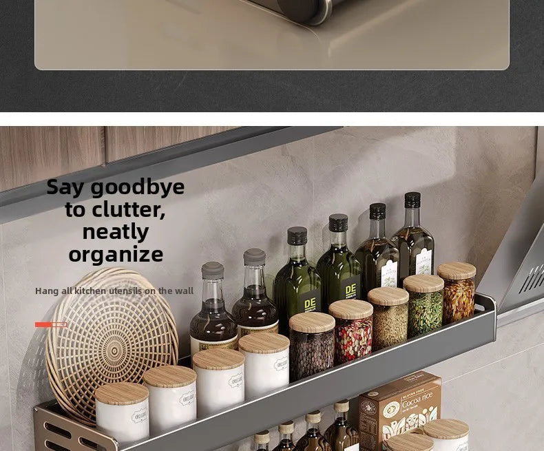 Multi-Tier Spice Storage Rack - Wall-Mounted