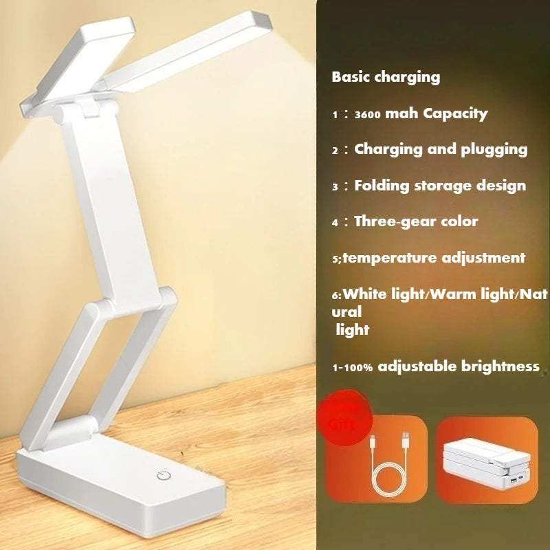 Foldable LED Reading Lamp with USB Charging - Foldable