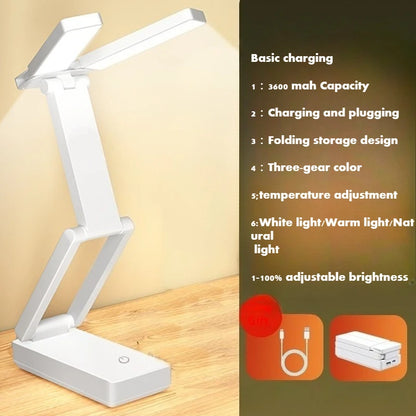 Foldable LED Reading Lamp with USB Charging - Foldable