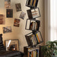 Metal Foldable Grid Bookcase for Home Storage