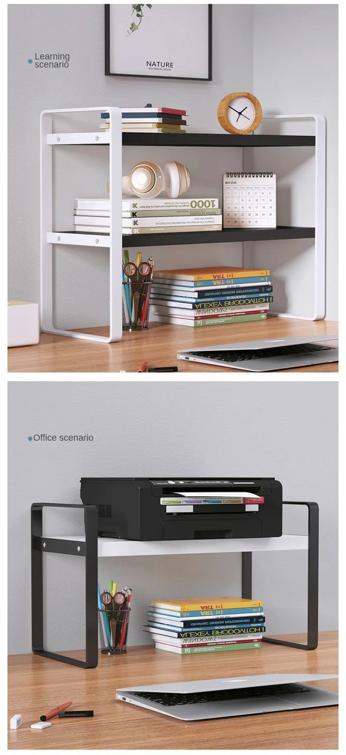 Wood Tiered Desktop Bookshelf for Daily Organization