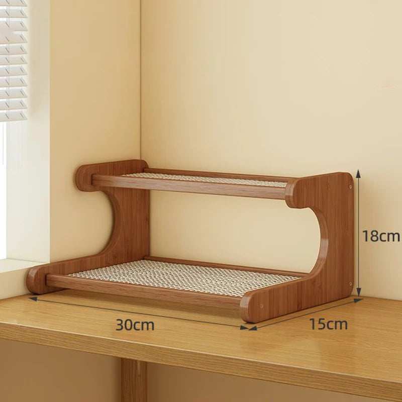 Bamboo Corner Bookcase for Home Storage and Display