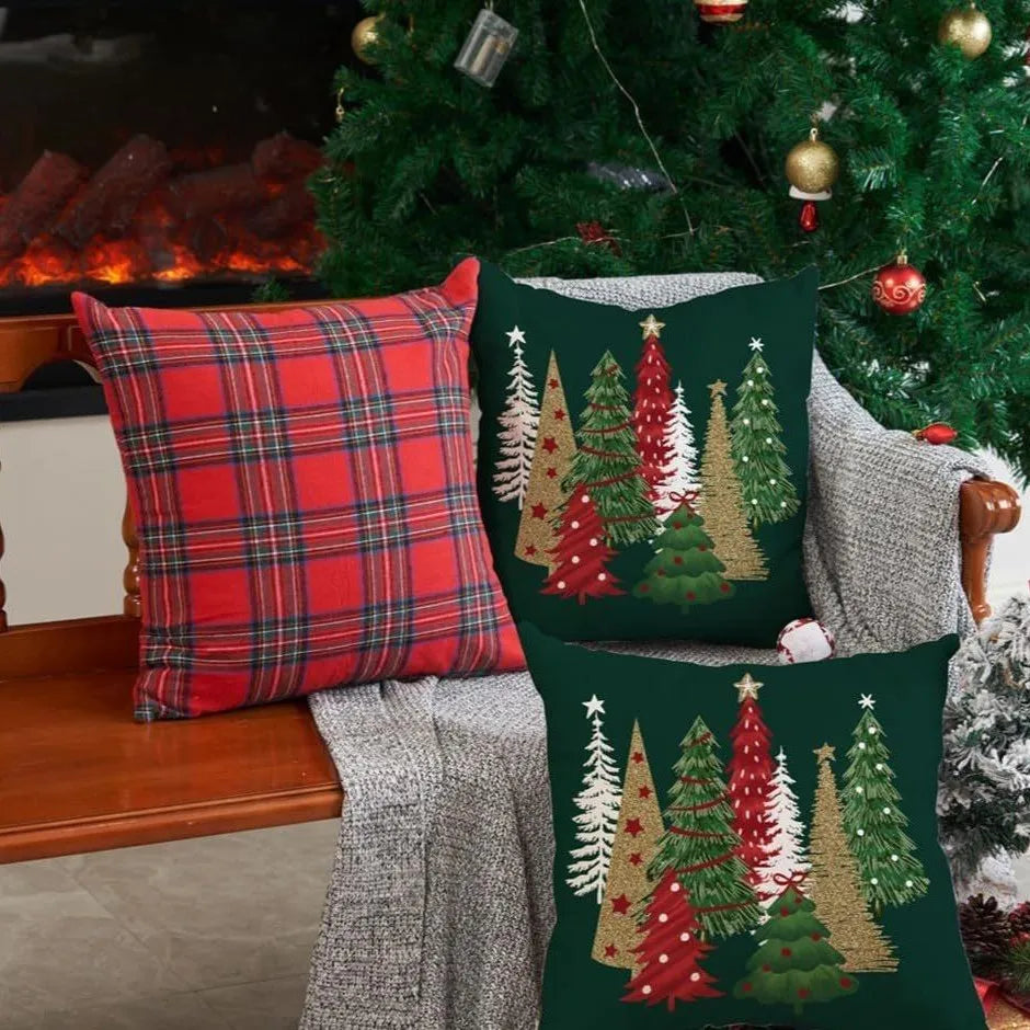 Plaid Stripe Decorative Cushion Cover - 45x45cm