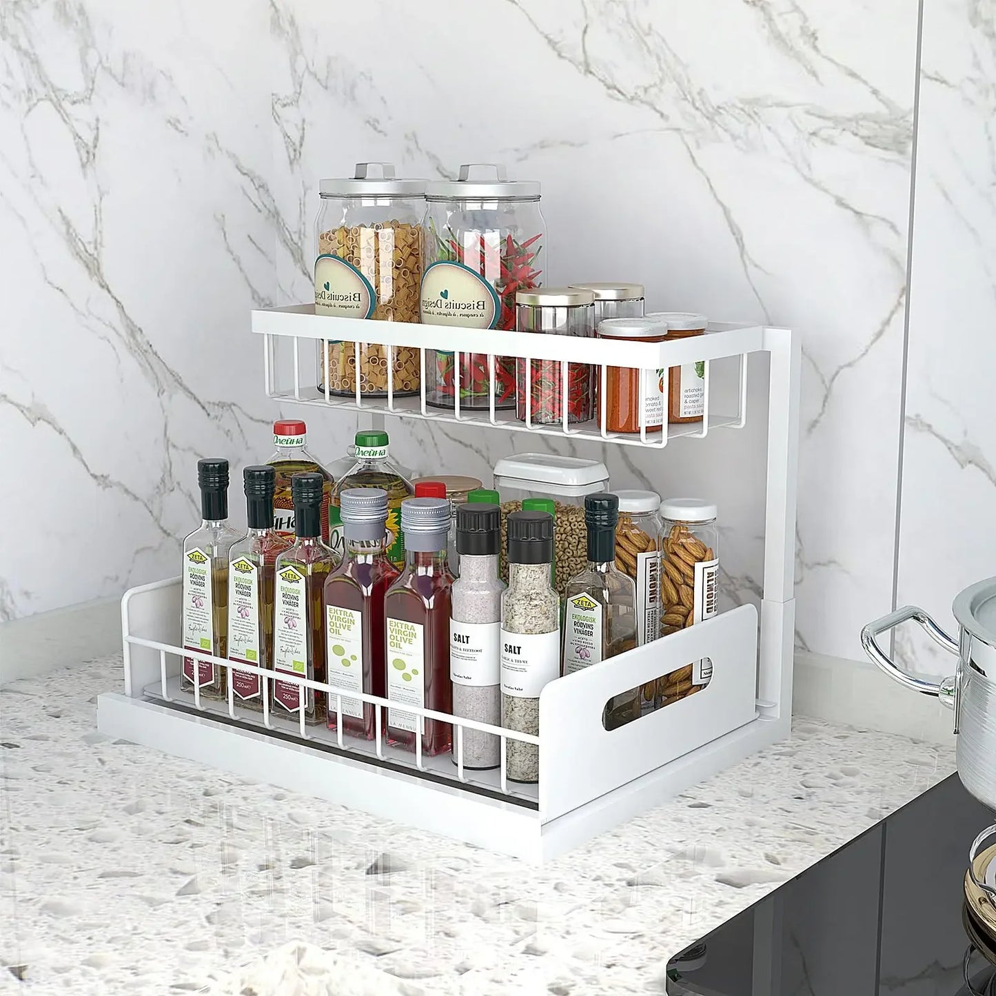 Sliding Under-Sink Organizer Rack - Under-Sink