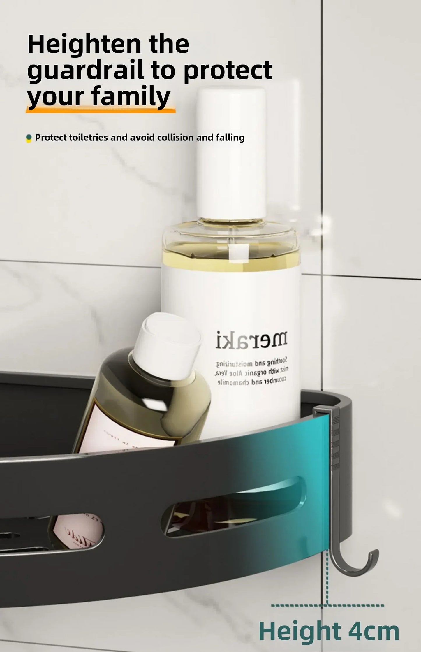 No-Drill Corner Shower Shelf Organizer