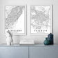 Minimalist Decorative Wall Map Wall Print