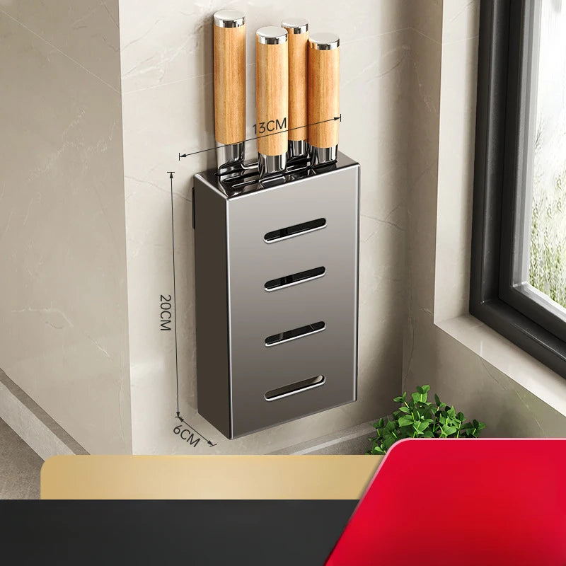 Wall-Mounted Knife and Utensil Organizer