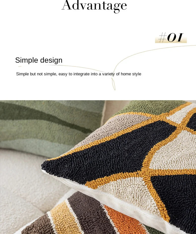 Geometric Decorative Pillow Cover - 45x45