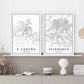 Minimalist Decorative Wall Map Wall Print