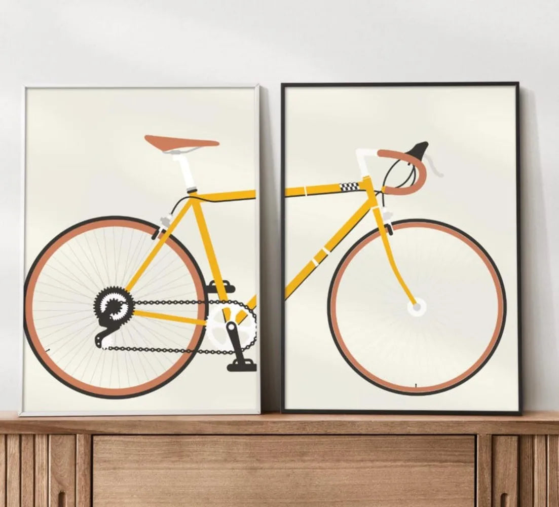 Minimalist Bicycle Canvas Wall Print