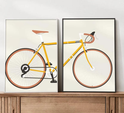 Minimalist Bicycle Canvas Wall Print
