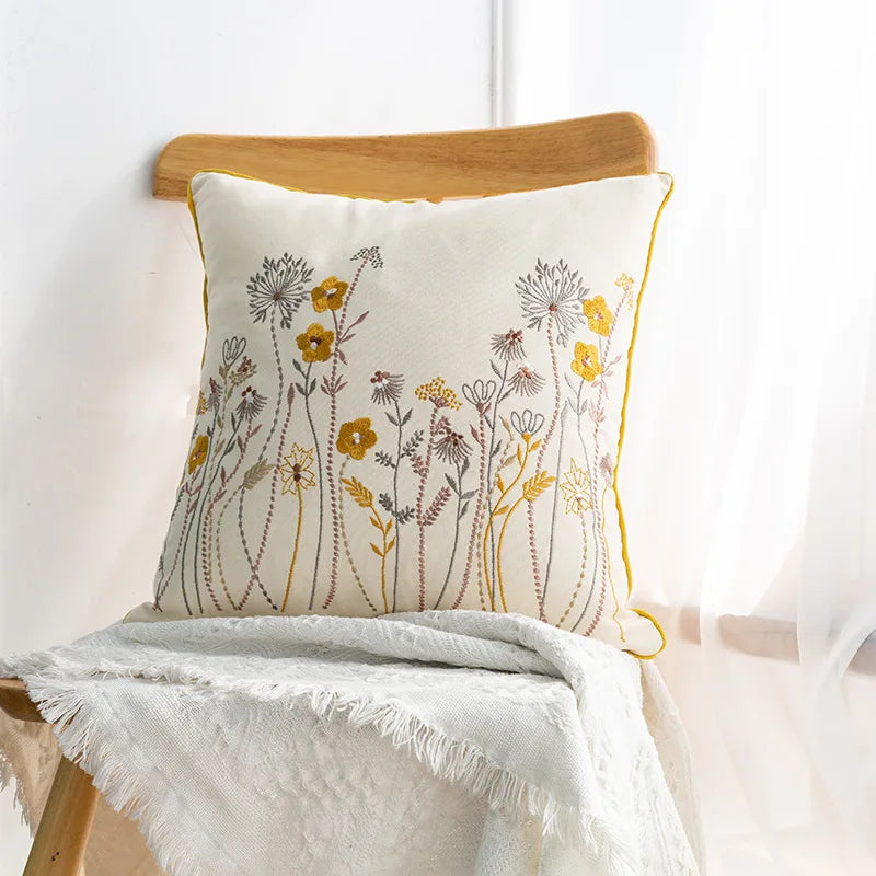 Floral Decorative Cushion Cover