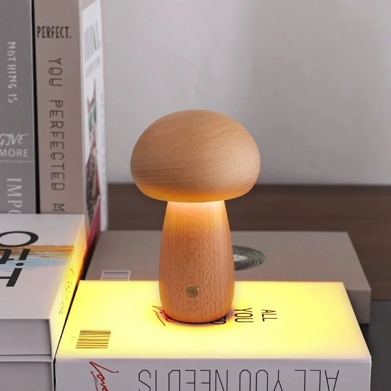 Mushroom Table Lamp with Touch Dimming - Nursery