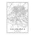 Minimalist Decorative Wall Map Wall Print