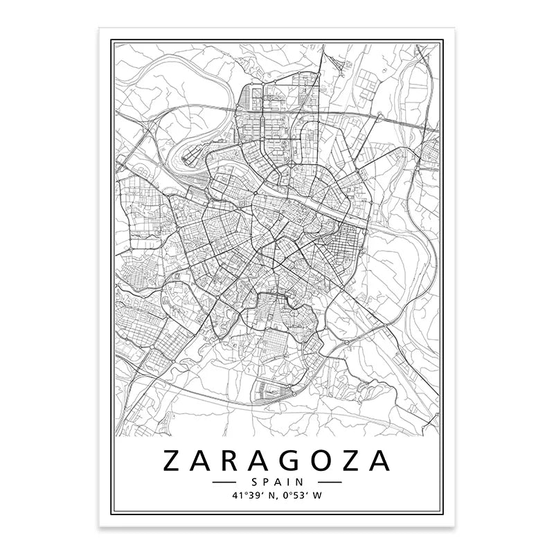 Minimalist Decorative Wall Map Wall Print