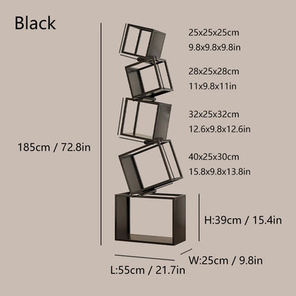 Metal Foldable Grid Bookcase for Home Storage